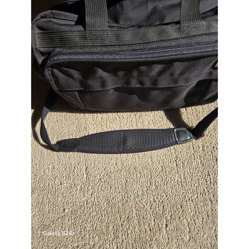 Victorinox Swiss Army Black Ballistic Nylon Travel Bag Organizer Shoulder Strap - Picture 3 of 9